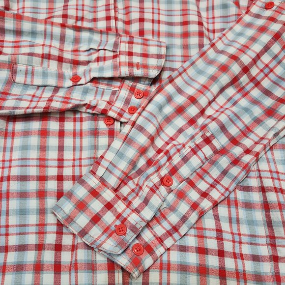Columbia Omni-Shade UPF 30 Sun Protection Plaid Long Sleeve Shirt hiking 1X - Picture 6 of 12
